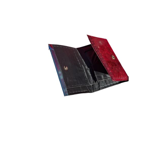 Wine Red Retro Small New In Pack Card Wallet ID Card Holder Never used Deadstock - Picture 11 of 15